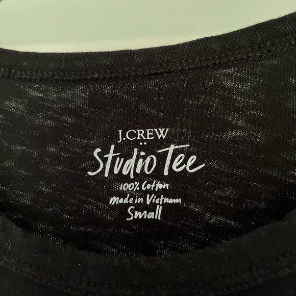 J.Crew black crewneck Tshirt size small - Picture 2 of 3